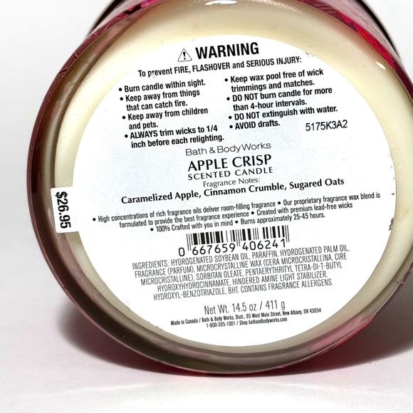 APPLE CRISP 3 Wick Candle - Picture 4 of 4